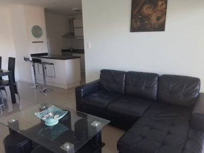 apartamento en zona de Aidy Grill con parrillero en Terraza